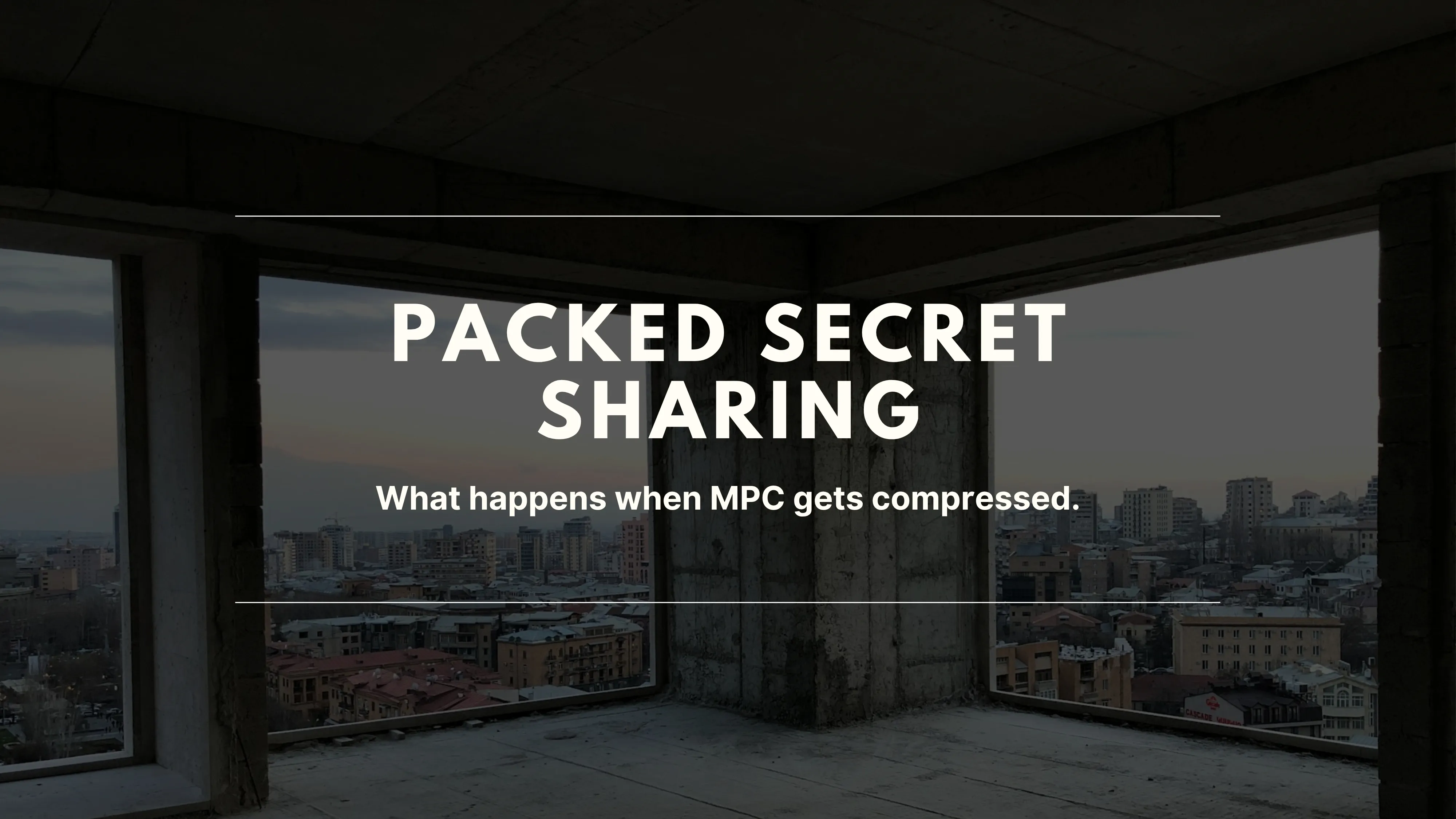 Packed Secret Sharing